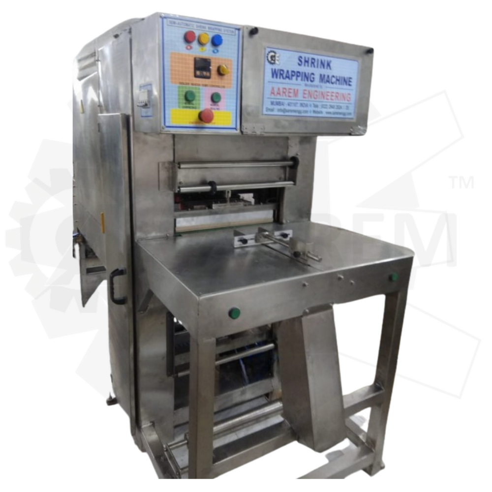 सेमी-ऑटोमैटिक सेमी ऑटोमैटिक श्रिंक रैपिंग मशीन