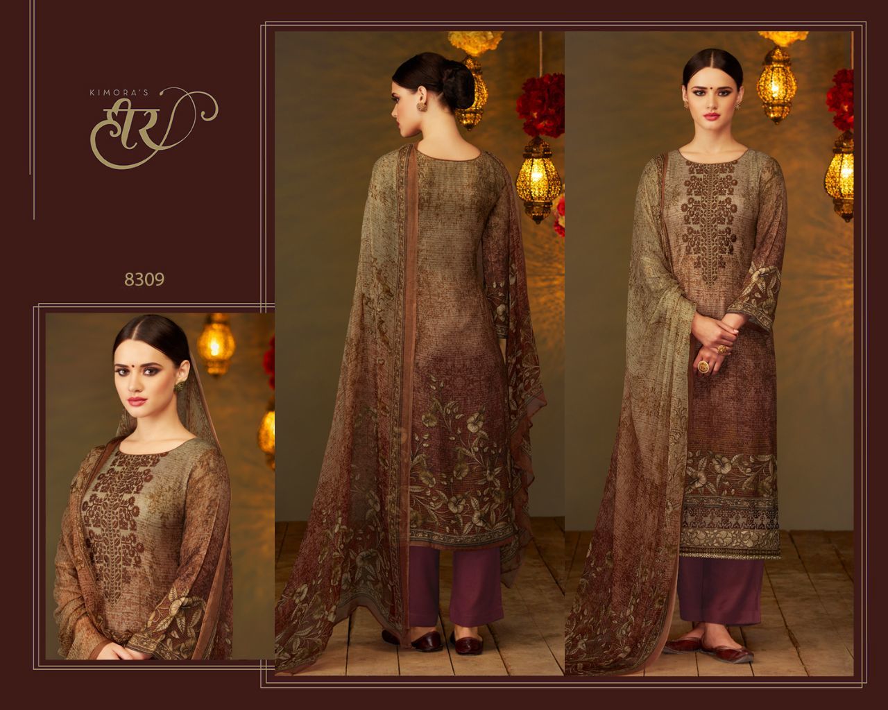 Digital Printed Salwar Kameez - Pure Viscose Dobby Pashmina Top, Pure Plain Viscose Pashmina Bottom, Olive Green, Embroidery Work, Digital Print, Unstitched, 11 Pcs