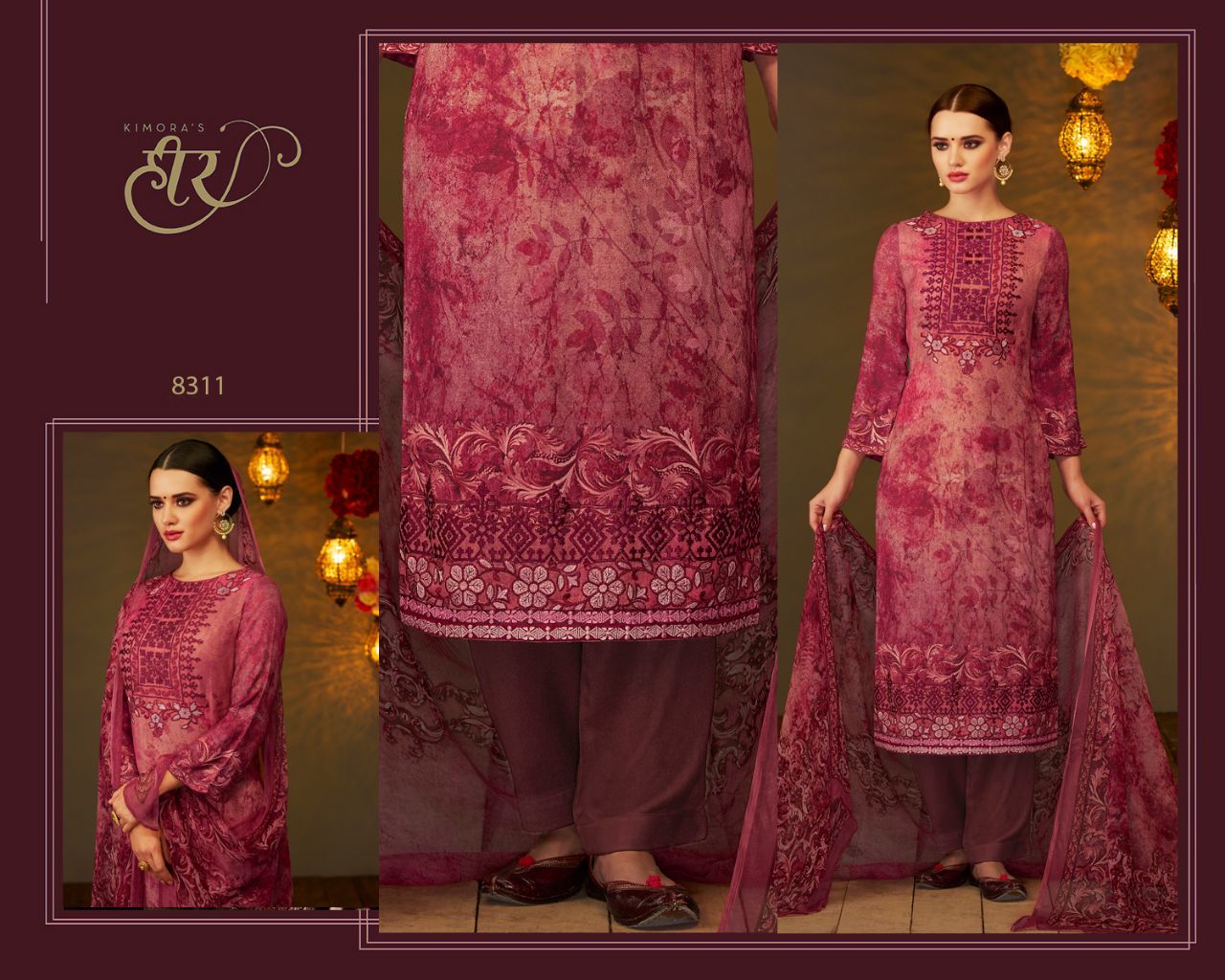 Digital Printed Salwar Kameez - Pure Viscose Dobby Pashmina Top, Pure Plain Viscose Pashmina Bottom, Olive Green, Embroidery Work, Digital Print, Unstitched, 11 Pcs