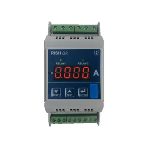 Digital Earth Leakage Relay (DIN Rail) - 8.1 x 29.2 mm, White | True RMS Measurement, User Selectable Trip Setting, Adjustable Set Point, Previous Fault Storage