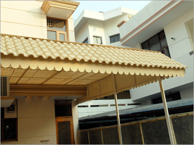 Frp Khaprail Shed With Chik Sheet On Top Roof