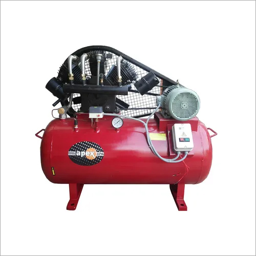 Industrial Air Compressor - 10 HP, 400L Receiver, 0-20 cfm Flow Rate | Reciprocating, Three-Stage, Oil Flooded, AC Three Phase Power