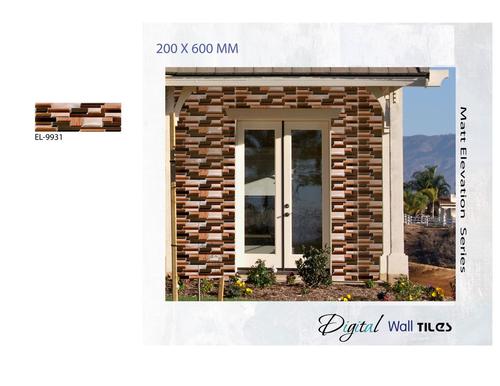 Outdoor Elevation Tiles - Ceramic, 9mm Thickness, Multi-Color Variation | High Glossy Finish, Acid-Resistant, Beautifully Crafted with Attractive Carving Details