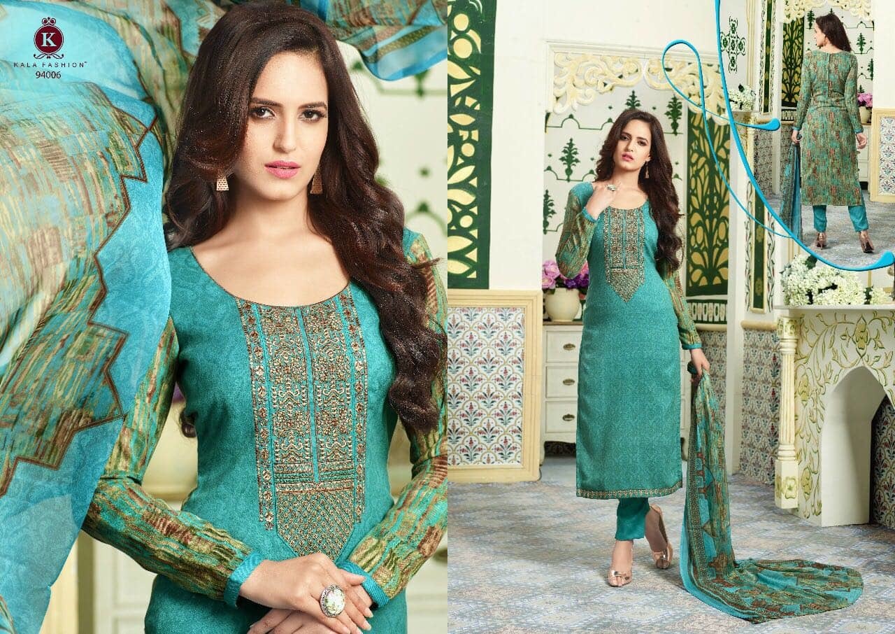 Pashmina Fabric Salwar Kameez With Embroidary Work