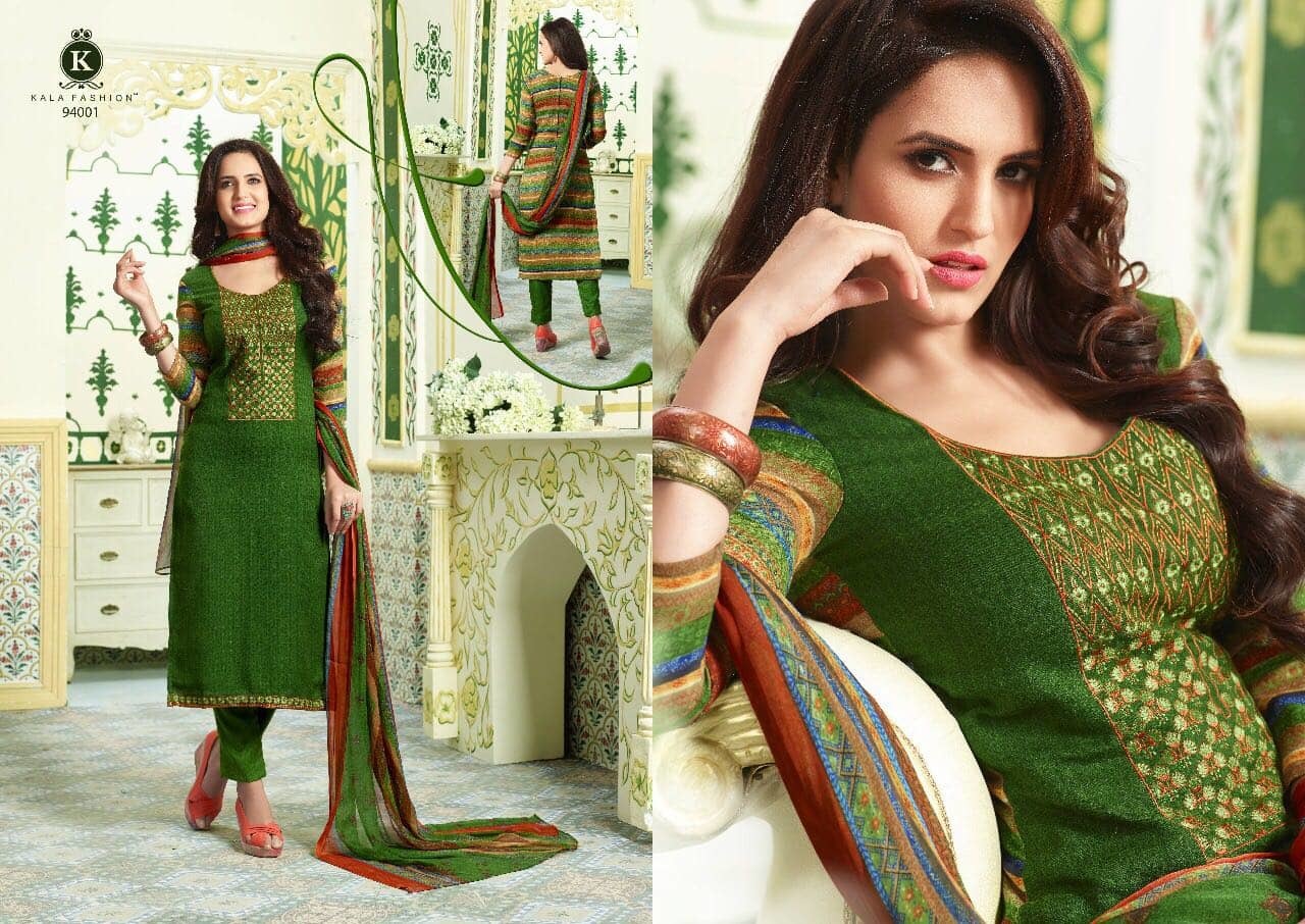 Pashmina Fabric Salwar Kameez With Embroidary Work