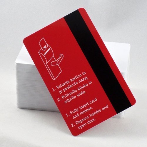 Hotel Key Cards - PVC Material, Red Color, Standard Size | Smooth Surface, Virus Proof, Ideal for Hotel and Event Check-ins