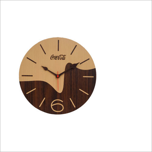 Wooden Round Wall Clock - 12 Inches Diameter, Quartz Mechanism | Customizable Prints, Lightweight, Durable Wood