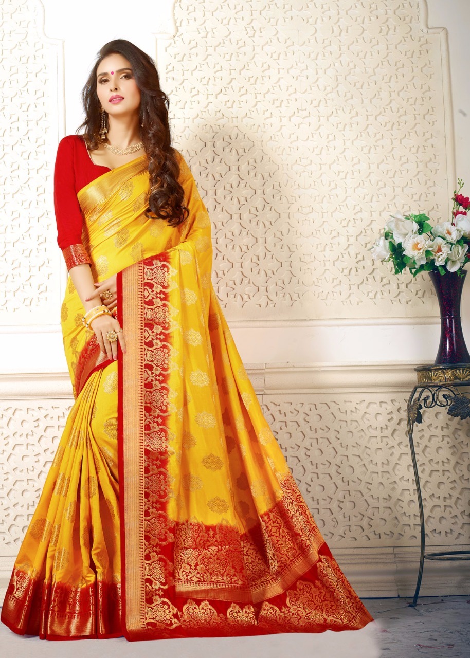 Multi Printed Silk Saree
