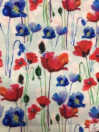 Poly Crap Silk Digital Print Fabric