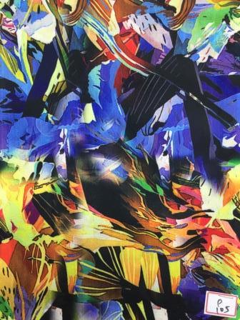 Poly Crap Silk Digital Print Fabric