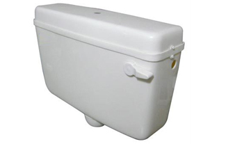 White Side Push Toilet Flushing Cistern