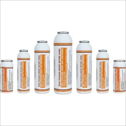 Ethylene Oxide Cartridges - 170 gms, 300 gms, 100 gms, 40 gms | Aluminum, Orange, High Safety Measures, Industrial Usage