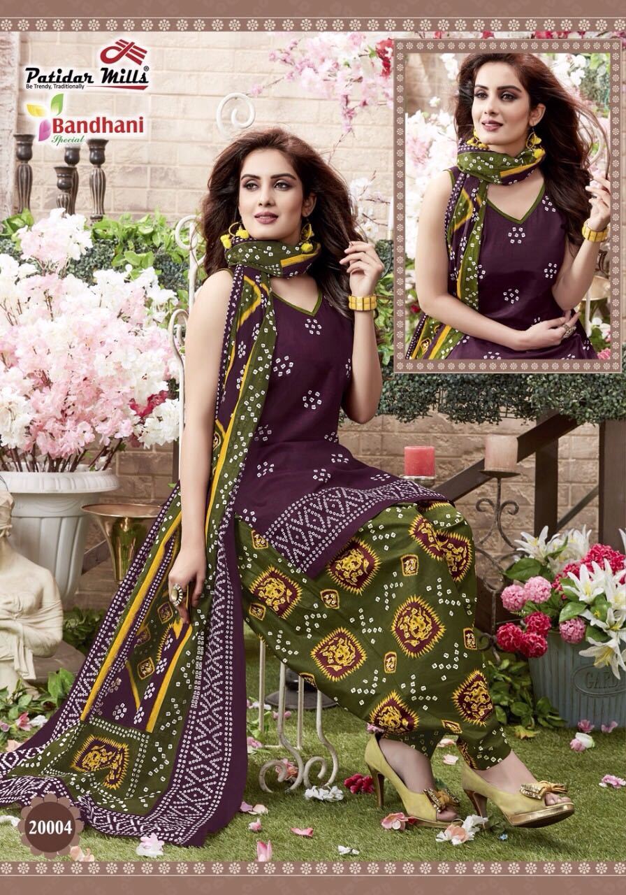 Cotton Bandhani Dress Materials