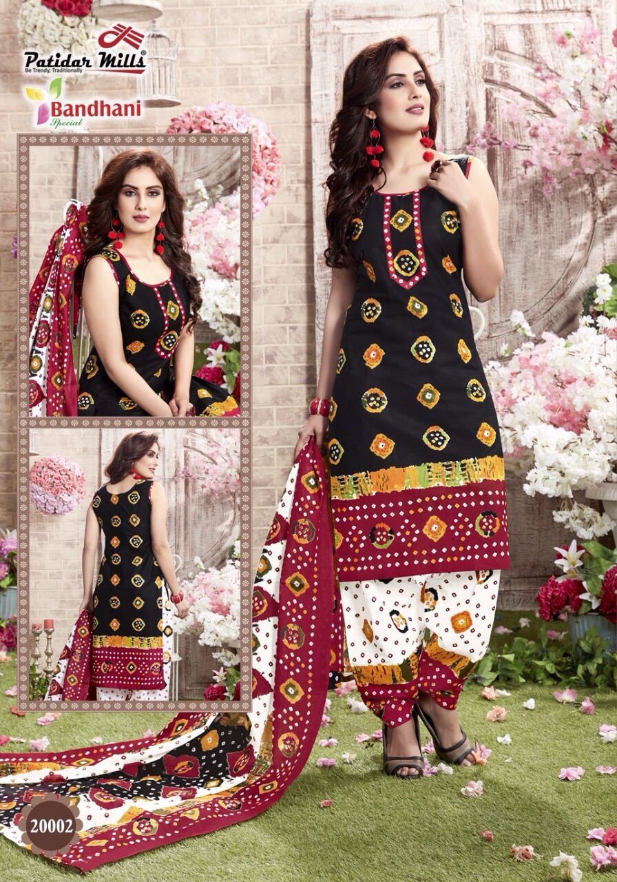 Cotton Bandhani Dress Materials