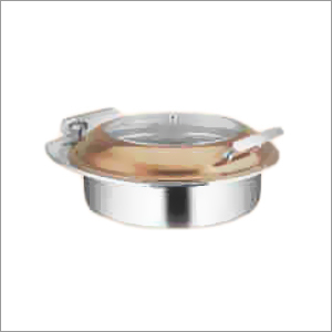 Round Hydraulic Glass Lid Chafing Dish