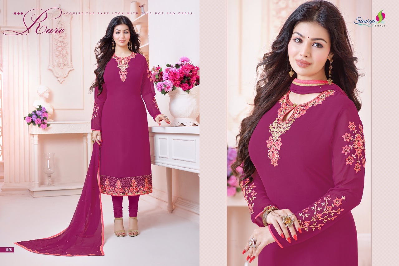 Fox Georgette With Handwork