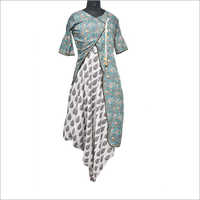 Cour Draped Embroidery Kurti