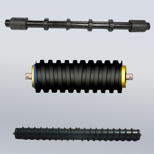 Self Cleaning Return Idler - MS/SS/HDPE/PP, Diameter Options 60-220 MM, Matte Black | Self-Cleaning Design, Corrosion Resistant, Reduces Wear on Belt