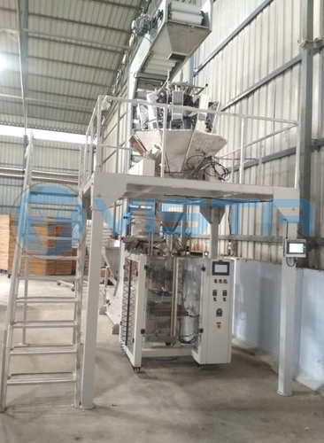10 Head Multi Head Weigher Vertical Form Fill Seal Machine - 7x7x13 Ft Dimensions, 415 Volt Power, Automatic Operation | Heavy Duty Machine, Plc Control, Multi-function Packaging