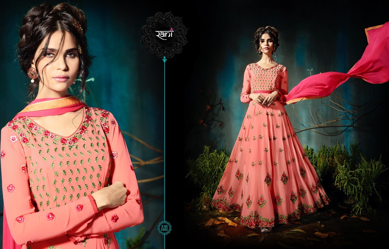 Heavy Georgette Kali Salwar Suits With Heavy Work