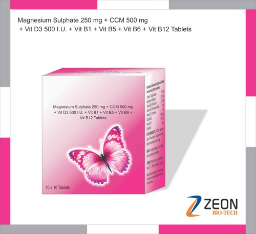 मैग्नीशियम सल्फेट, सीसीएम, विट डी3, विट बी1, विट बी5, विट बी6 और विट बी12
