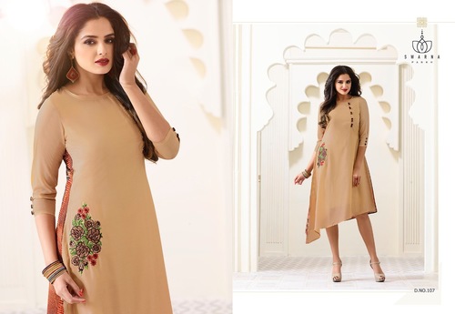 Skin Color Ladies Fancy Kurti