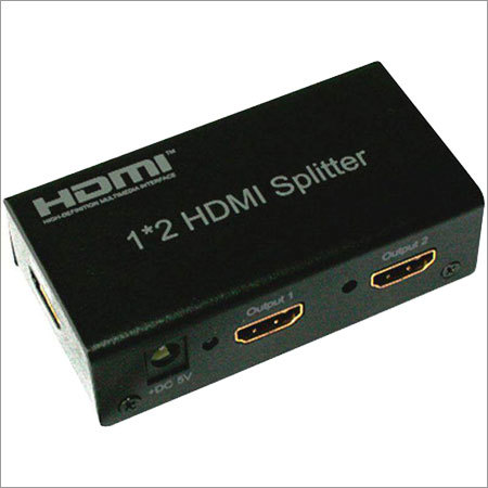 Black Hdmi Splitter Available In 2 Way  4 Way  8 Way