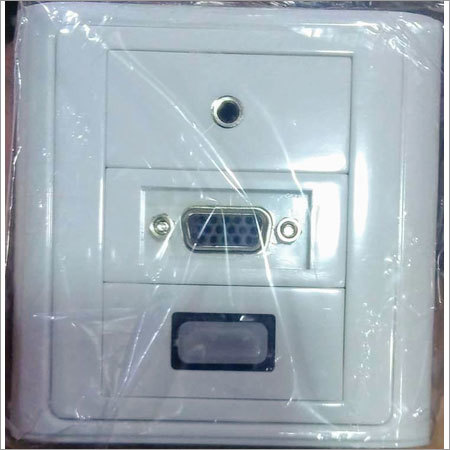 White Modular Plate Hdmi Vga