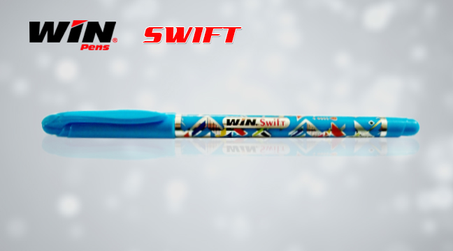 Win Swift Ball Pen - Plastic Body, 0.6-1 Mm Tip | Smooth & Fast Writing, Comfortable Grip, High-quality Ink In Blue, Black, Red, Green
