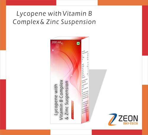 विटामिन बी कॉम्प्लेक्स और जिंक सस्पेंशन के साथ लाइकोपीन