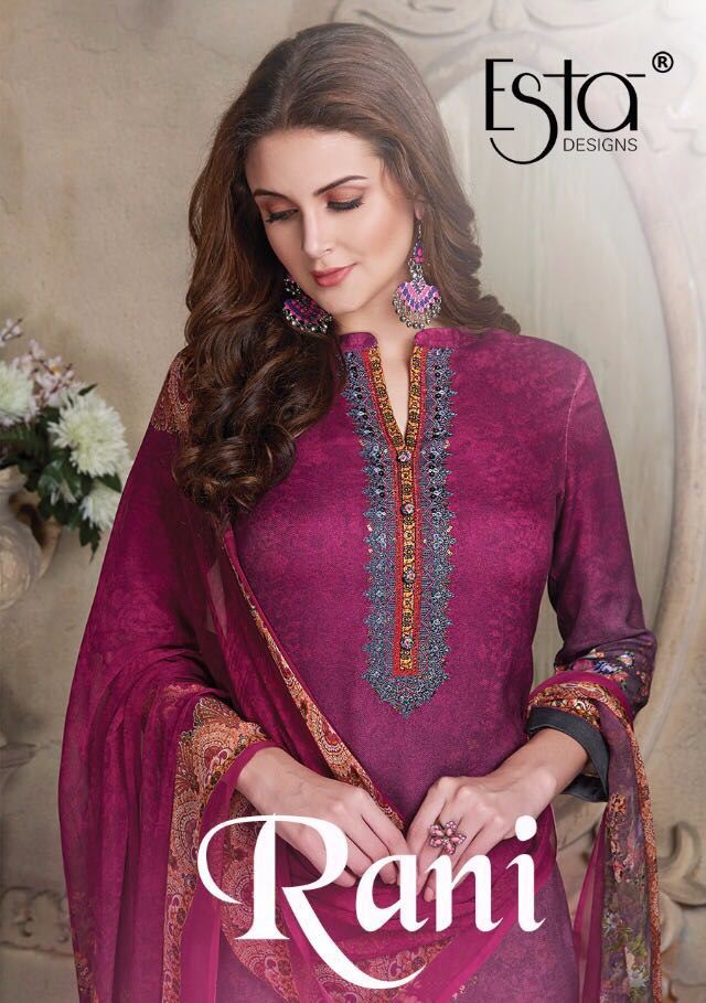 Digital Printed Pashmina Fabric Salwar Kameez