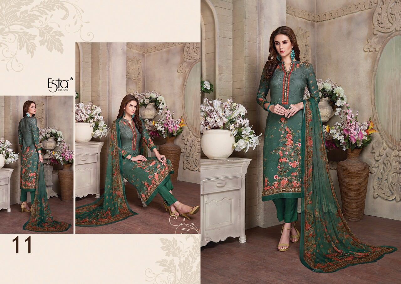 Digital Printed Pashmina Fabric Salwar Kameez