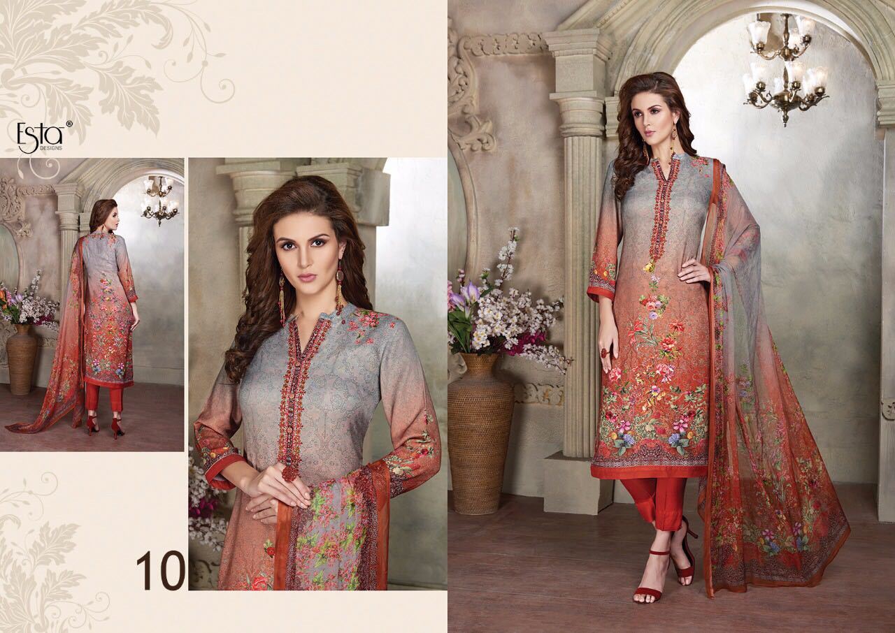 Digital Printed Pashmina Fabric Salwar Kameez