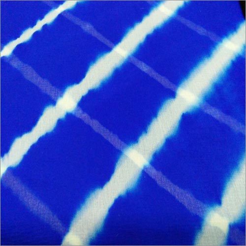 Chiffon Fabrics - 100 Gsm, 45 Inches Wide, Turquoise Striped Design | Soft, Smooth Touch, Colorfast Finish