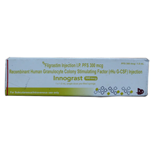 Innograst Injection - Liquid Form, Dosage as Per Recommendation | Prevents Infections Post-Chemotherapy, Supports Stem Cell Growth, Raises Low WBC Counts, Hygienically Processed for Zero Side Effects