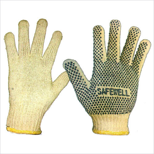 पीवीसी डॉटेड कपास का दस्ताना