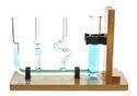 Liquid Level Apparatus - Four Glass Tubes with Varying Shapes & Cross Sections | Mounted Base, Demonstrates Constant Liquid Level