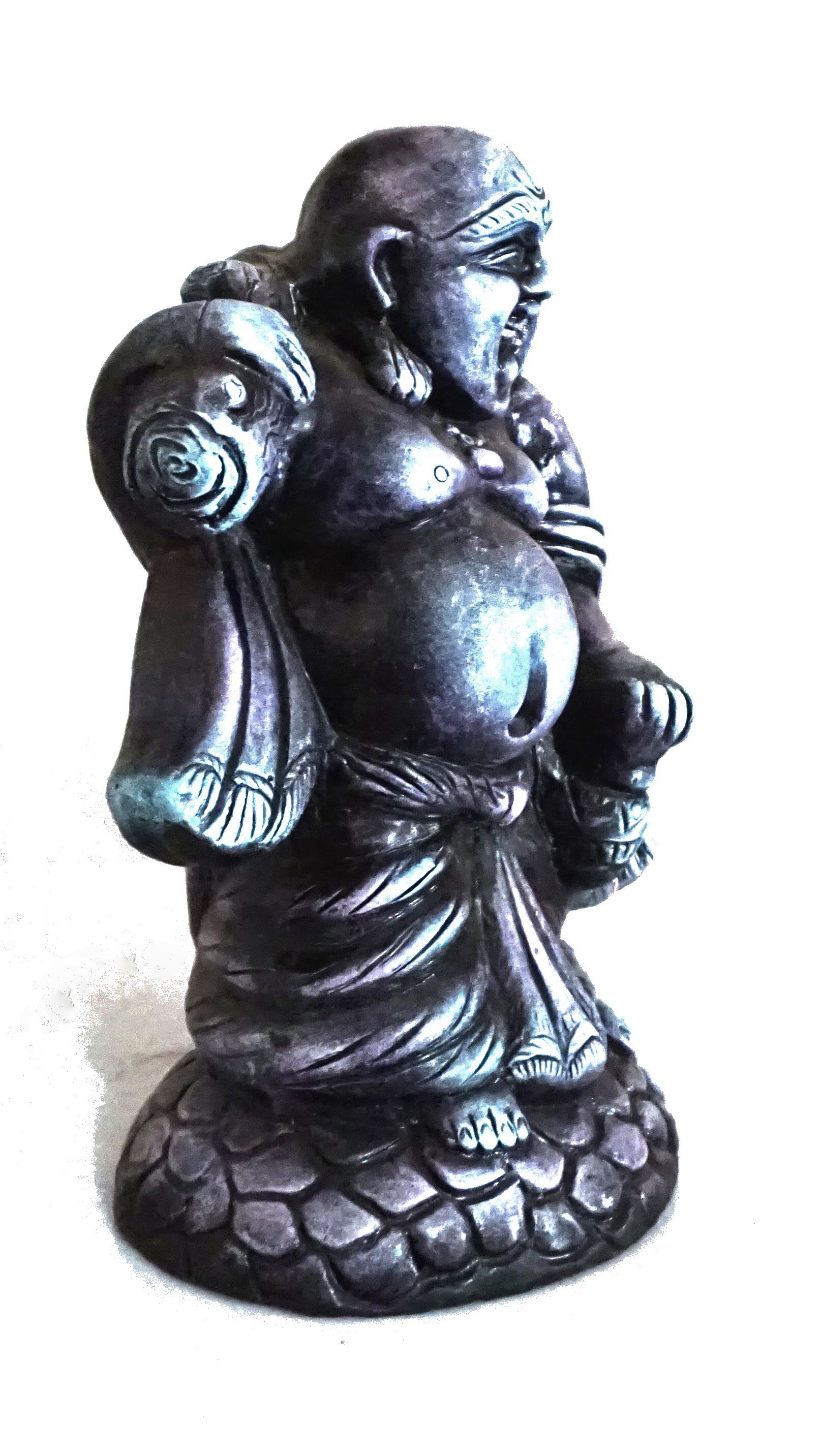 Gray Laughing Buddha