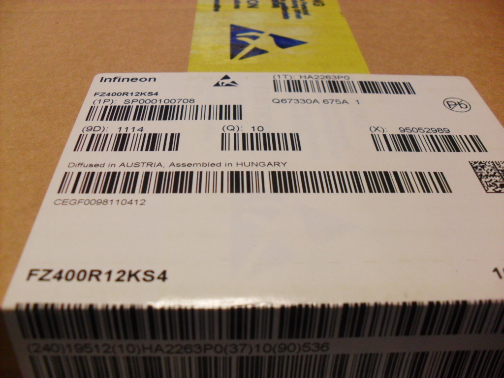 Fz400r12ks4 Igbt Diode Scr Thyristor Transistor Application: Industrial Machine