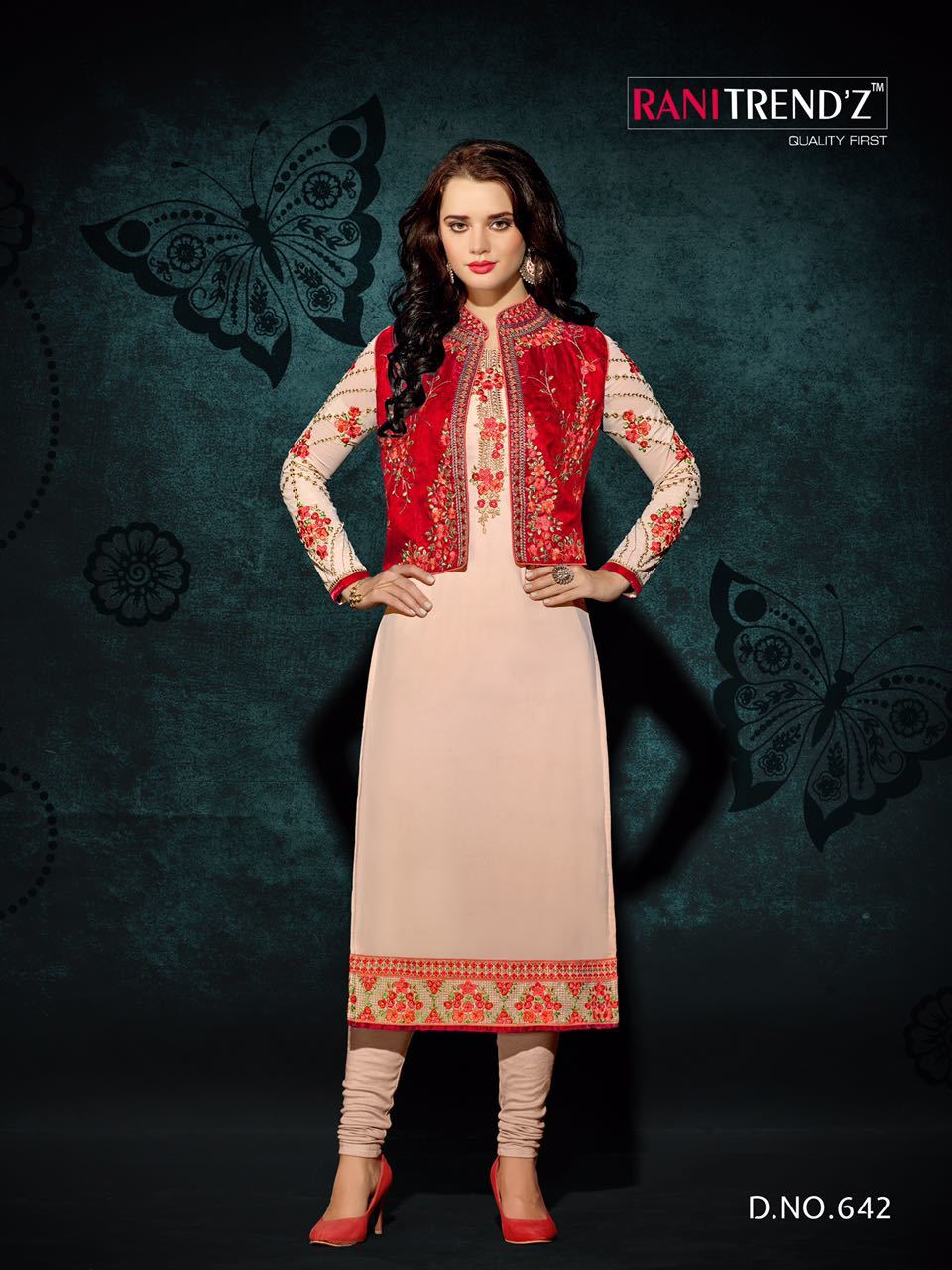 Ladies Fancy Kurti - Rayon, Customized To Xxxl Size, Red Color | 3-4th Sleeve Style, Embroidered Design, Suitable For All Seasons