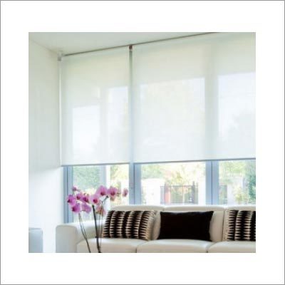 Roller Blinds - Plastic Material, Horizontal Pattern Design in Antique Style | Translucent White Fabric for Privacy in Living Spaces