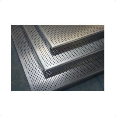 False Ceiling Metal Ceiling Perforated - Metal, 600x600 mm, 1-2 mm Thickness, 2-5 mm Hole Size, Powder Coated Finish, Class A Fire Rating | Ideal for Acoustic Ceilings in Offices & Auditoriums