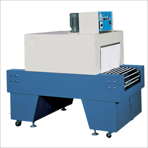 Shrink Packing Tunnel Machine - Mild Steel, 1200 x 800 x 1000 mm Size, Blue Color | Digital Control Panel, Electric Heating Element, Durable Stainless Steel Conveyor Belt