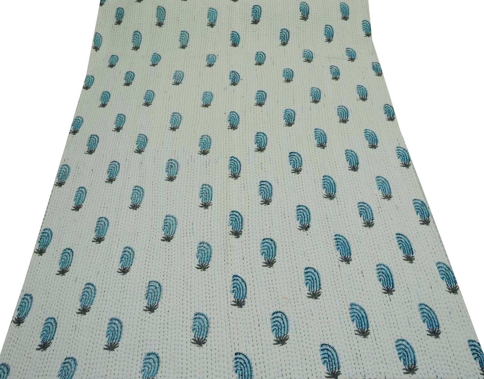 100% Cotton Kantha Quilt Sheet