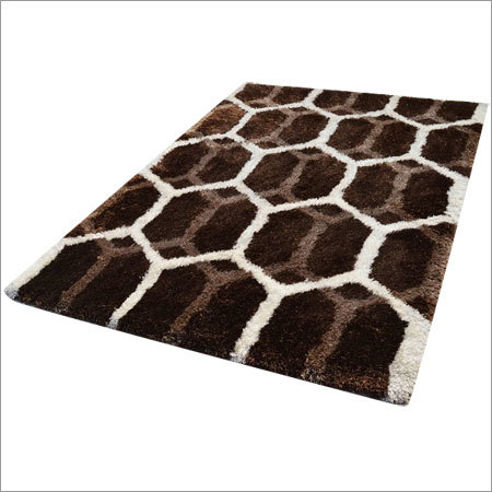 Shaggy Carpet - Luxurious 100% Polyester Pile, Fluffy Geometric Patterns, Anti-slip Comfort