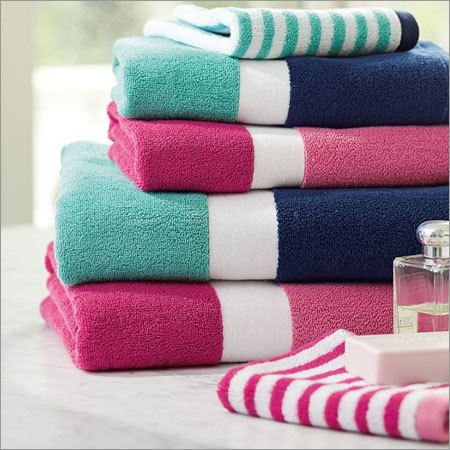 Bath Towels - 500g 50x100cm Cotton, Blue | Stylish Patterns, Soft Texture, Machine Washable & Dryable, Shrinkage Resistant