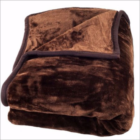 Mink Blanket - Polyester Material, 50x60 Inches, Cream Color | Lightweight, Soft Cotton Filling, Floral Pattern, Cozy & Foldable Winter Essential
