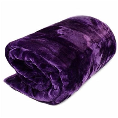 Mink Blanket - Polyester Material, 50x60 Inches, Cream Color | Lightweight, Soft Cotton Filling, Floral Pattern, Cozy & Foldable Winter Essential