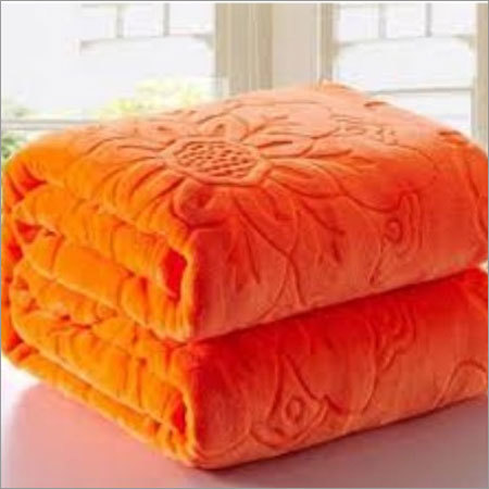 Mink Blanket - Polyester Material, 50x60 Inches, Cream Color | Lightweight, Soft Cotton Filling, Floral Pattern, Cozy & Foldable Winter Essential