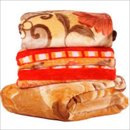 Mink Blanket - Polyester Material, 50x60 Inches, Cream Color | Lightweight, Soft Cotton Filling, Floral Pattern, Cozy & Foldable Winter Essential